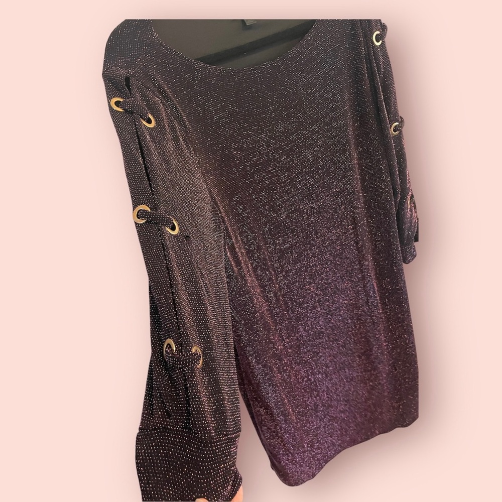 JM Collection sparkle purple dress size large
